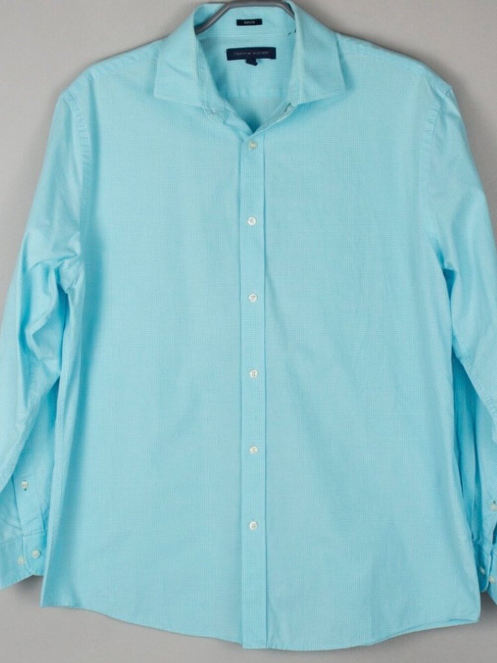 Tommy Hilfiger soft washed stretch slim fit blue shirt